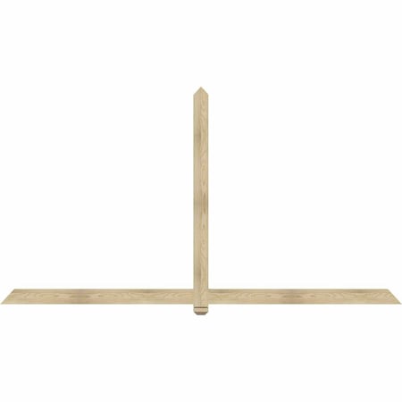 Ekena Millwork Eugene Rough Sawn Timber Gable Bracket, Douglas Fir, 108"W x 58"H x 2"D x 4"F, 13/12 Pitch GBW108X58X0204EUG00RDF